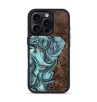 iPhone 16 Pro Wood Phone Case - Gary (Green, 726017)