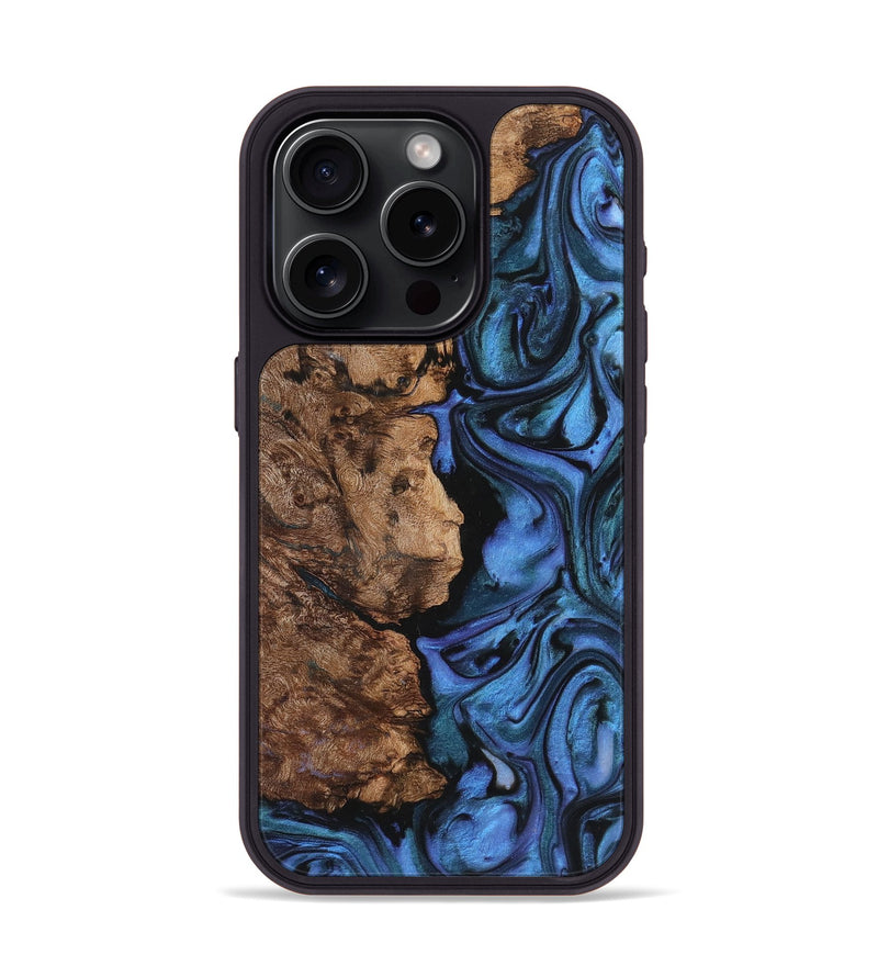 iPhone 15 Pro Wood Phone Case - Norman (Blue, 726023)