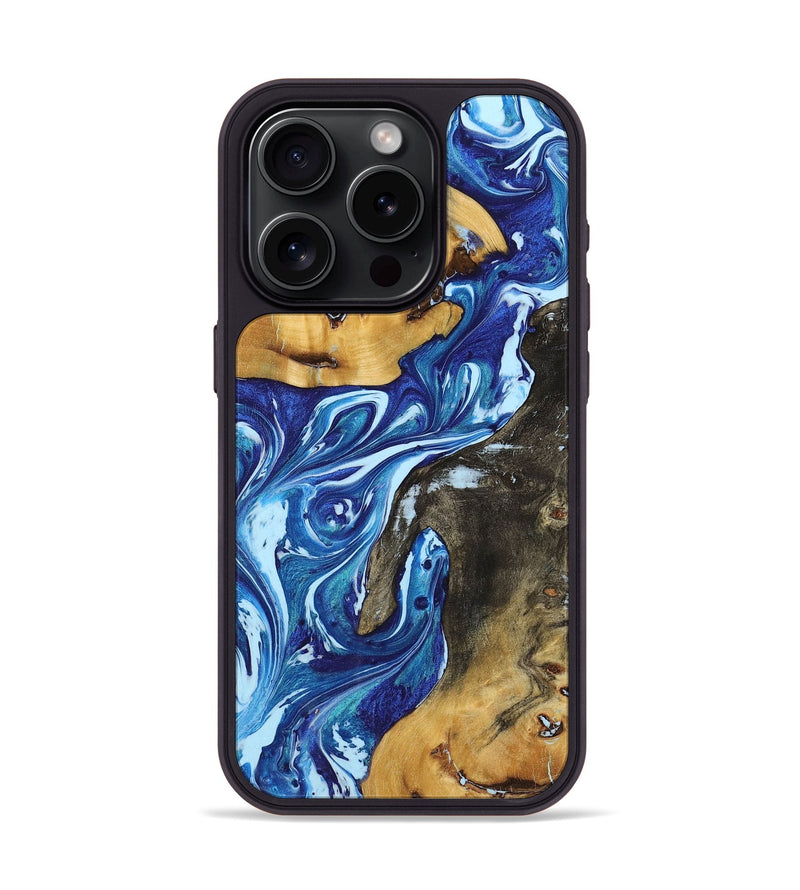 iPhone 15 Pro Wood Phone Case - Arnold (Blue, 726024)