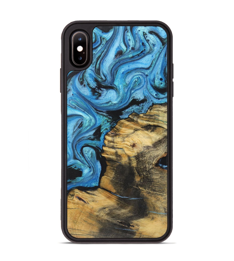 iPhone Xs Max Wood Phone Case - Ace (Blue, 726025)