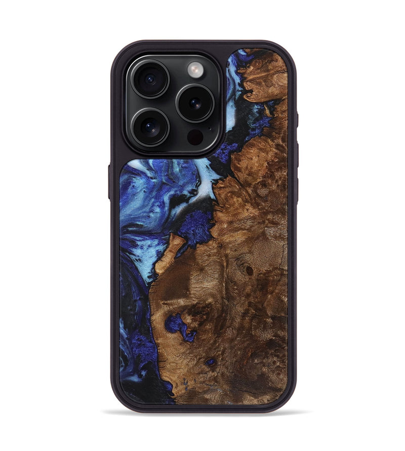 iPhone 15 Pro Wood Phone Case - Braelynn (Blue, 726030)