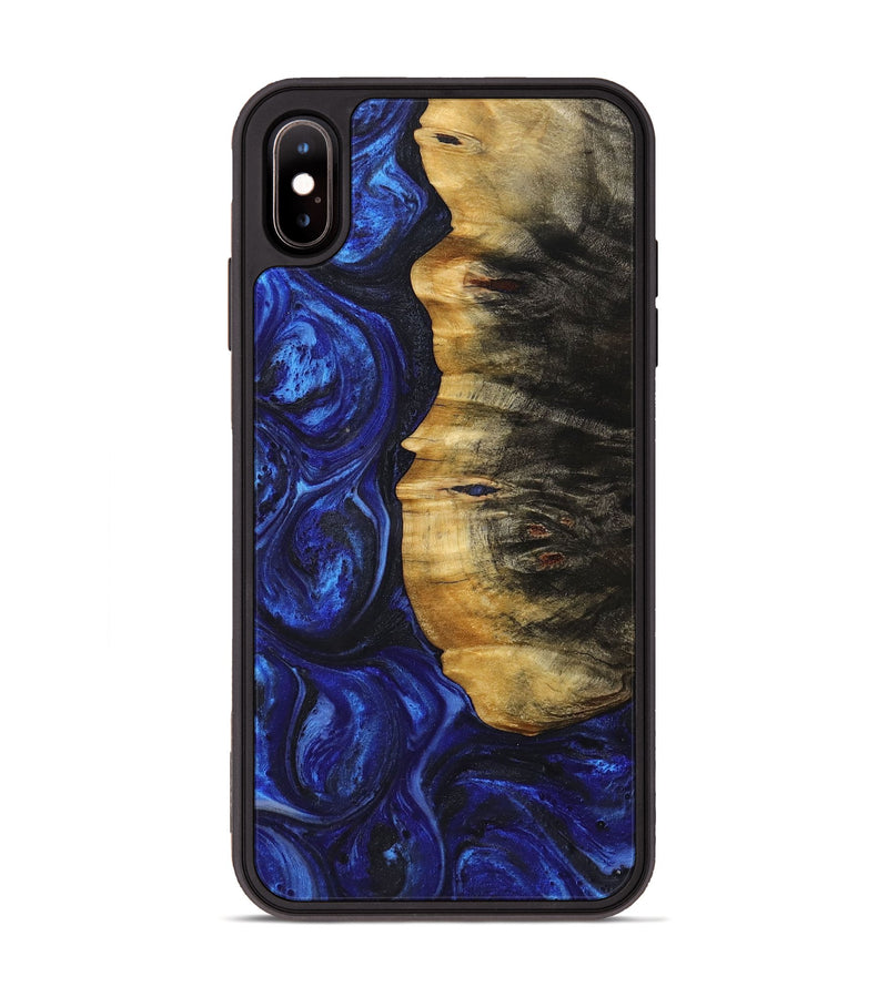 iPhone Xs Max Wood Phone Case - Danica (Blue, 726031)