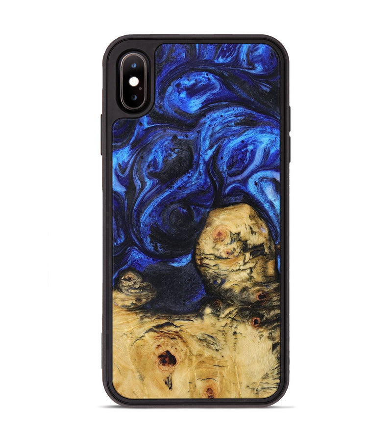 iPhone Xs Max Wood Phone Case - Chad (Blue, 726034)