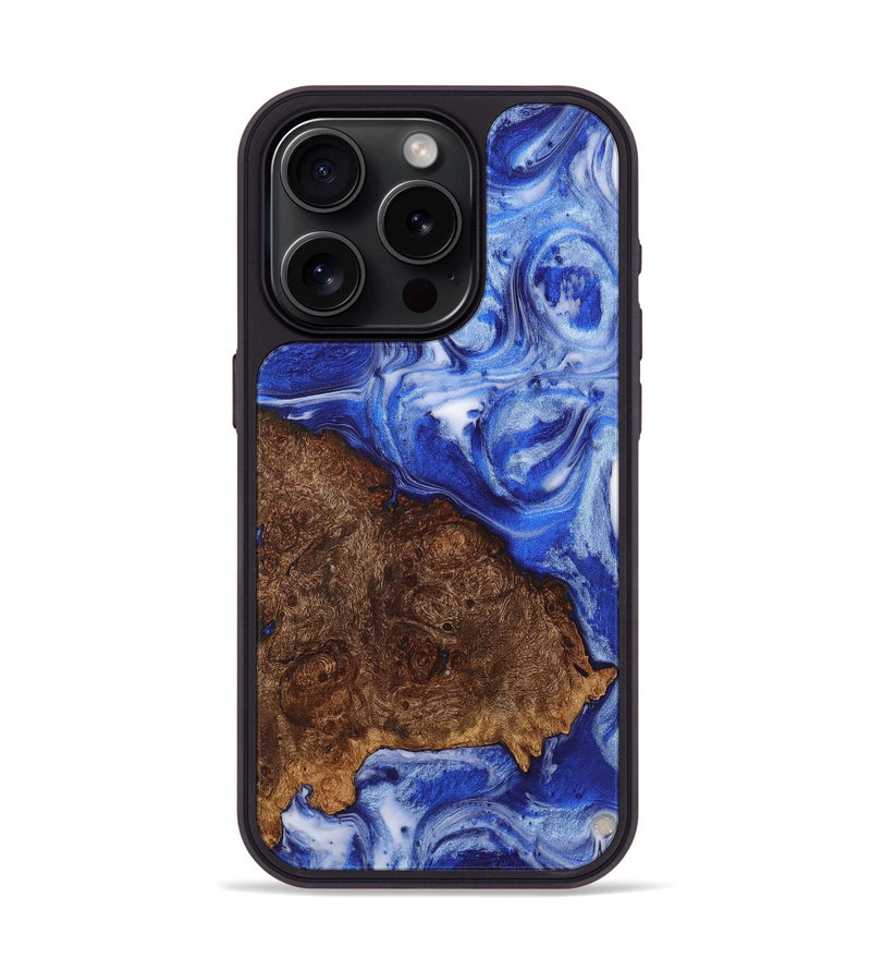 iPhone 15 Pro Wood Phone Case - Donald (Blue, 726044)