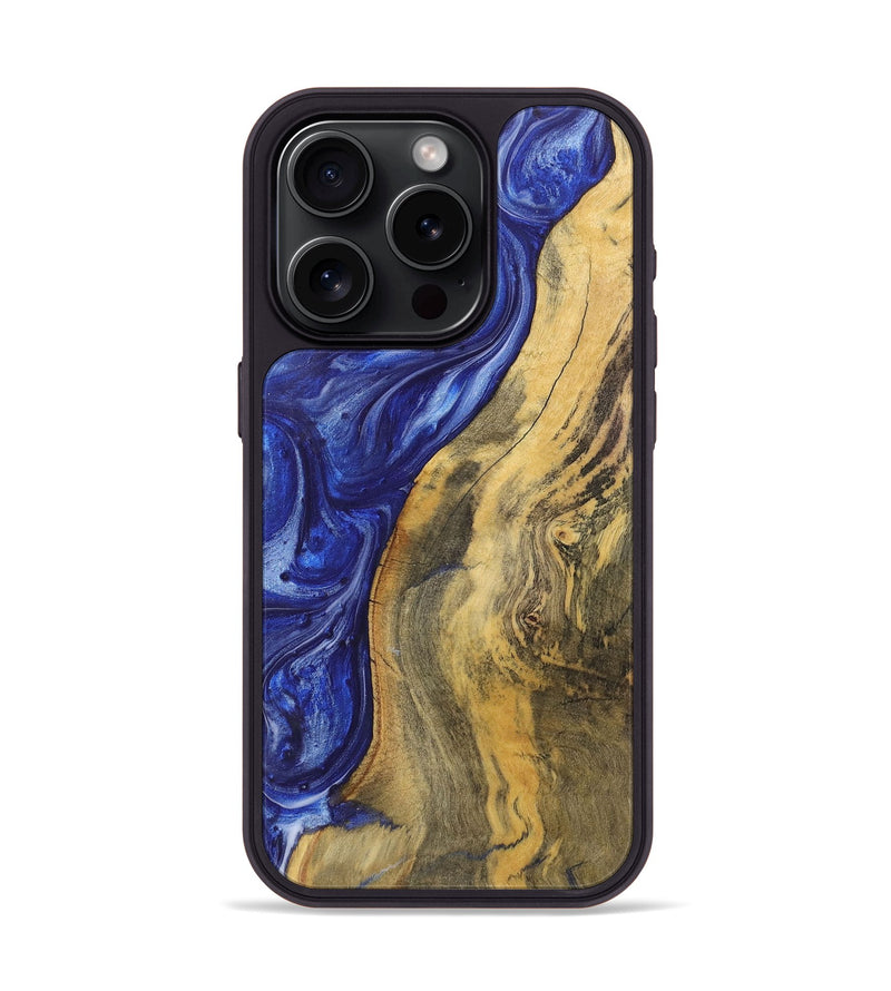 iPhone 15 Pro Wood Phone Case - Maxwell (Blue, 726049)