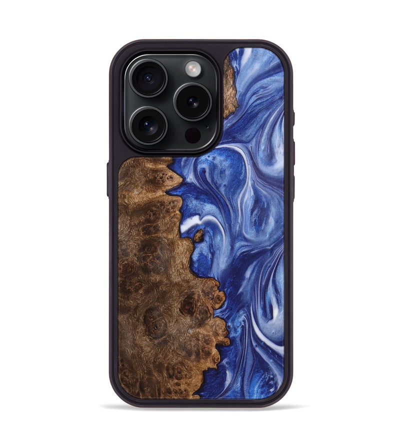 iPhone 15 Pro Wood Phone Case - Jackson (Blue, 726057)