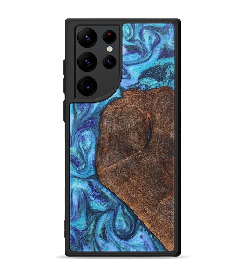 Galaxy S22 Ultra Wood Phone Case - Joe (Blue, 726058)