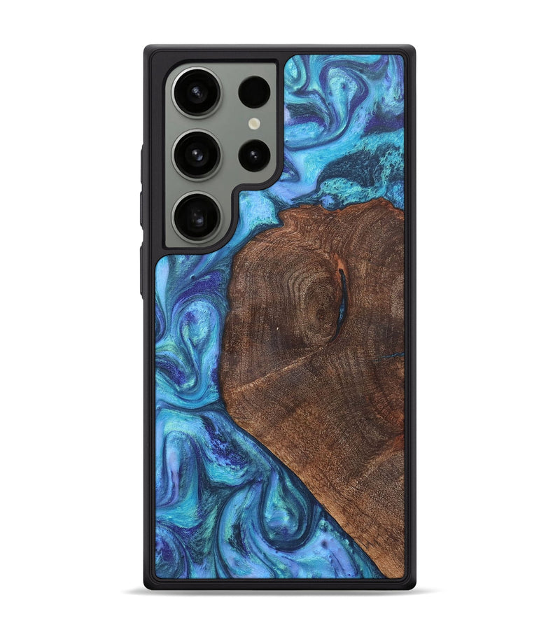 Galaxy S24 Ultra Wood Phone Case - Joe (Blue, 726058)