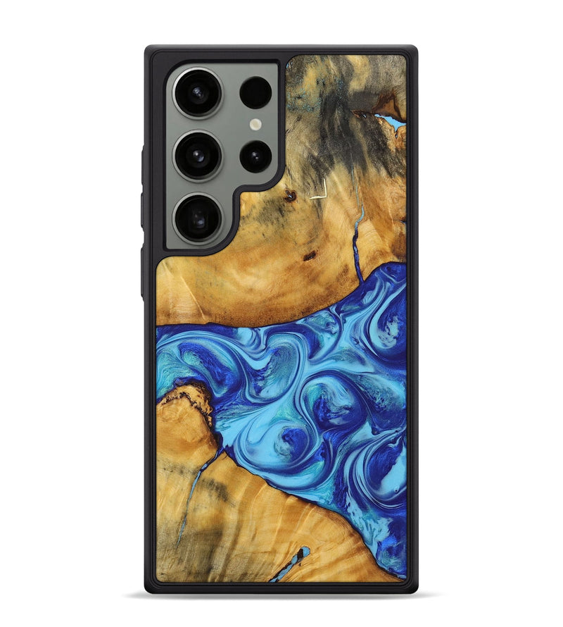 Galaxy S24 Ultra Wood Phone Case - Issac (Blue, 726059)