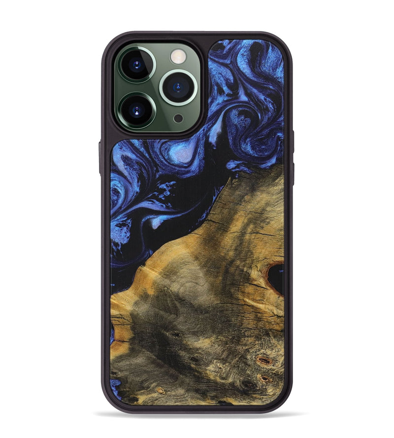 iPhone 13 Pro Max Wood Phone Case - Katlyn (Blue, 726060)