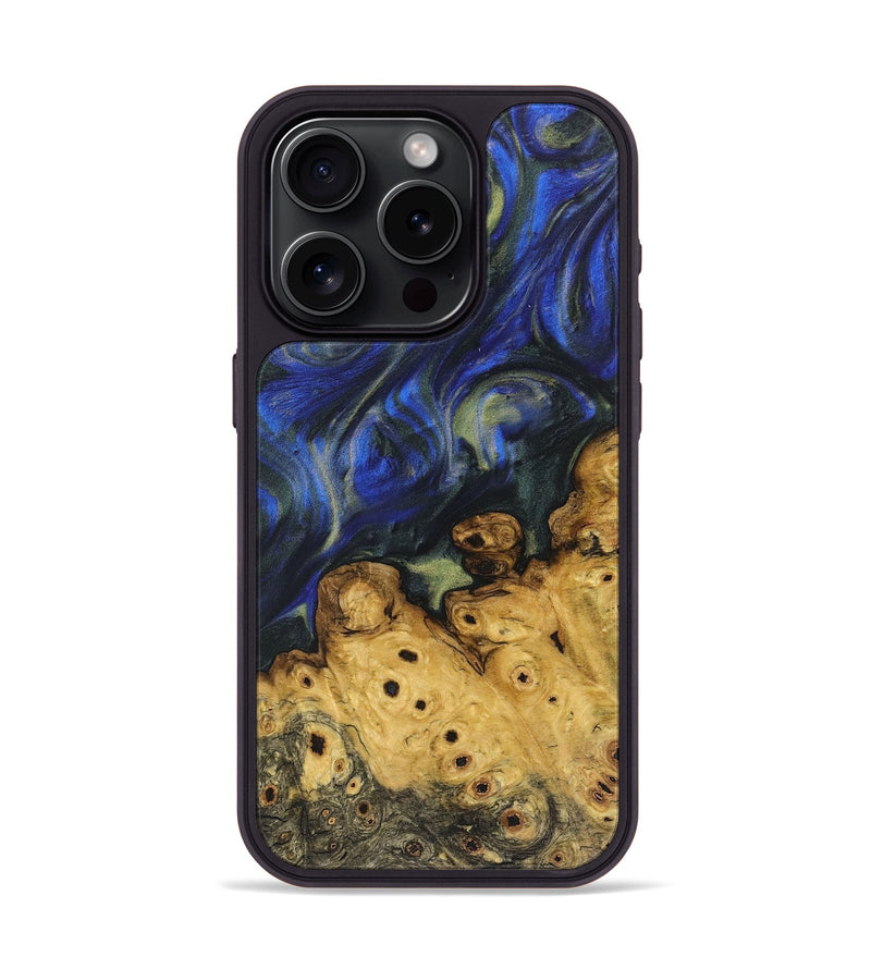 iPhone 15 Pro Wood Phone Case - Marquis (Blue, 726064)