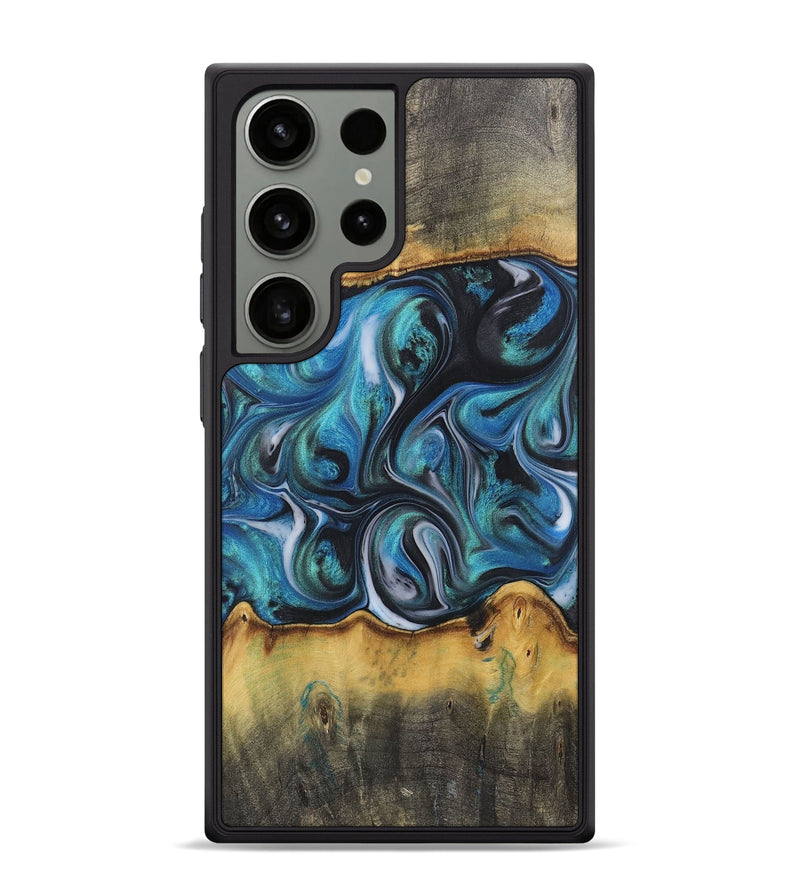 Galaxy S24 Ultra Wood Phone Case - Tyler (Blue, 726065)