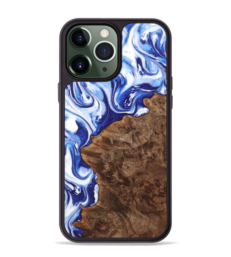 iPhone 13 Pro Max Wood Phone Case - Leroy (Blue, 726075)