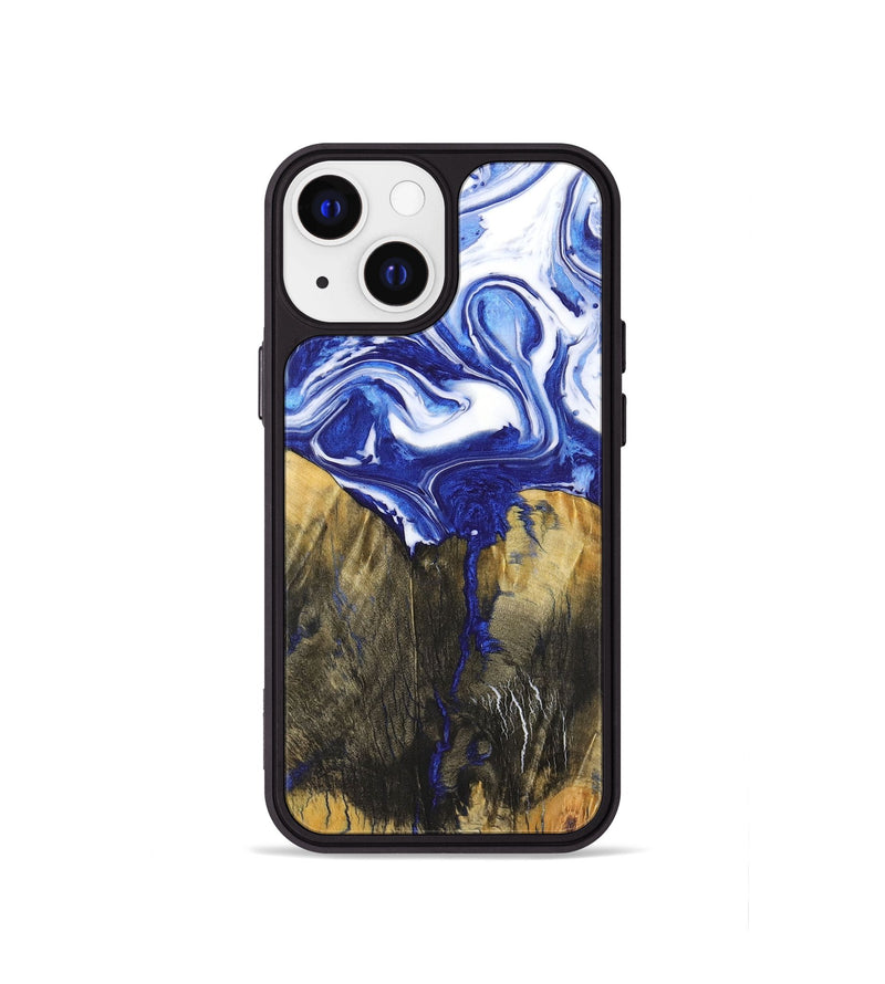 iPhone 13 mini Wood Phone Case - Tierra (Blue, 726076)