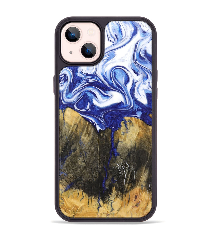 iPhone 14 Plus Wood Phone Case - Tierra (Blue, 726076)