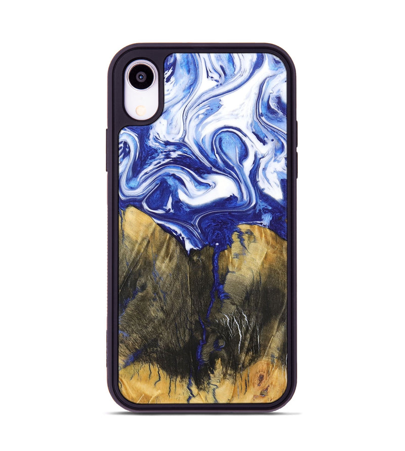 iPhone Xr Wood Phone Case - Tierra (Blue, 726076)