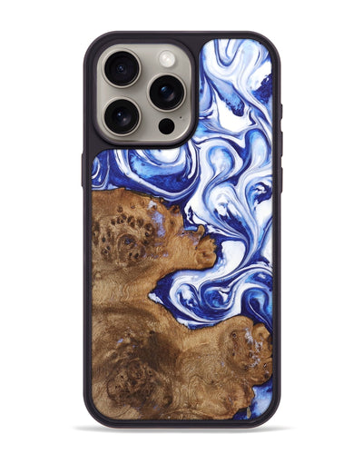 iPhone 15 Pro Max Wood Phone Case - Dawson (Blue, 726078)