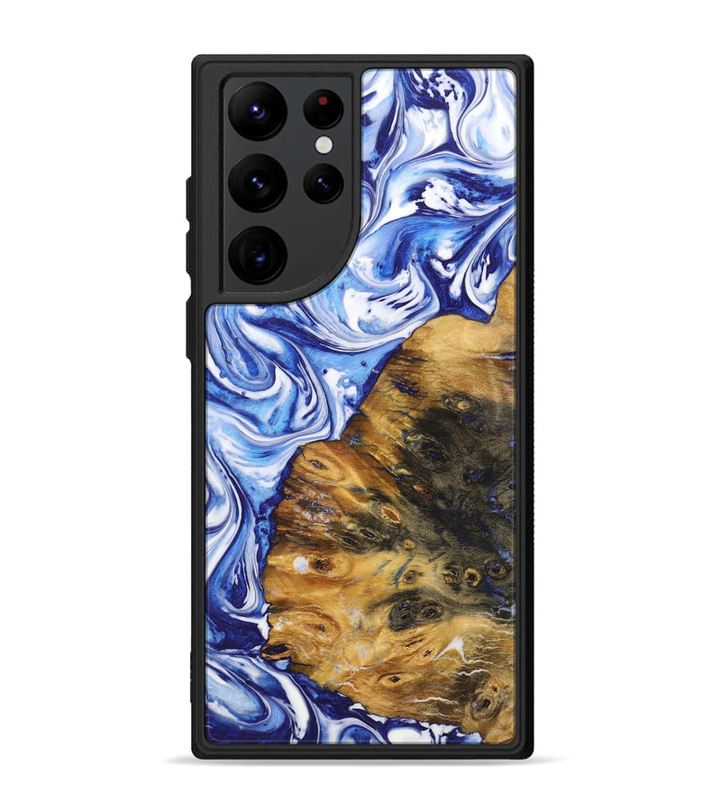 Galaxy S22 Ultra Wood Phone Case - Rodrigo (Blue, 726082)