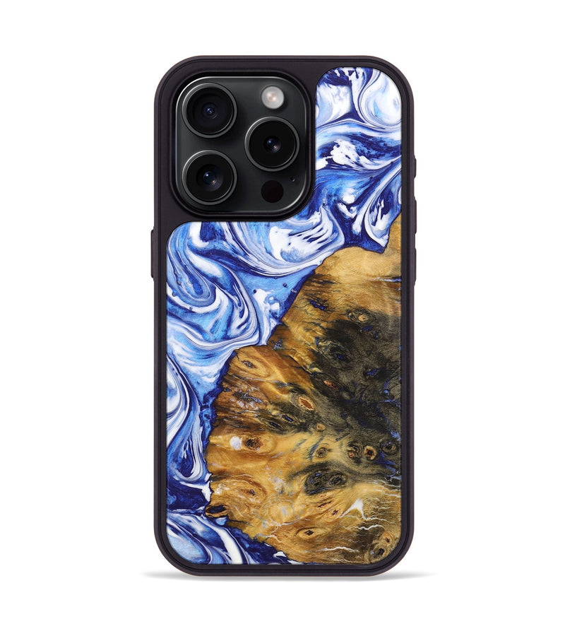 iPhone 15 Pro Wood Phone Case - Rodrigo (Blue, 726082)