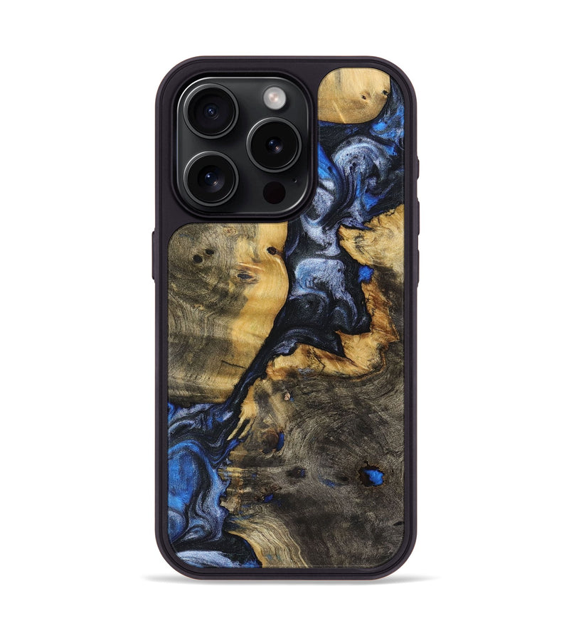 iPhone 15 Pro Wood Phone Case - Sawyer (Blue, 726083)