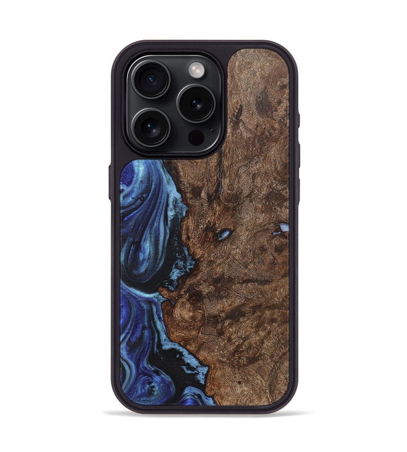 iPhone 15 Pro Wood Phone Case - Regina (Blue, 726093)