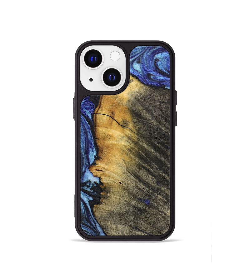 iPhone 13 mini Wood Phone Case - Nico (Blue, 726096)