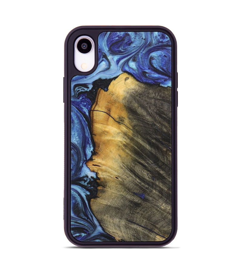 iPhone Xr Wood Phone Case - Nico (Blue, 726096)