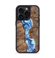 iPhone 15 Pro Wood Phone Case - Kristina (Blue, 726101)