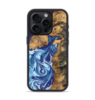 iPhone 15 Pro Wood Phone Case - Itzel (Blue, 726104)