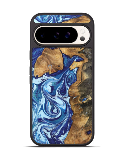 Pixel 9 Pro Wood Phone Case - Itzel (Blue, 726104)