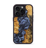 iPhone 15 Pro Wood Phone Case - Tatiana (Blue, 726110)