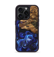 iPhone 16 Pro Wood Phone Case - Leilani (Blue, 726113)