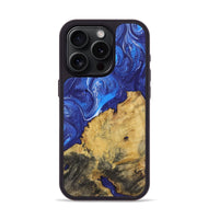 iPhone 15 Pro Wood Phone Case - Sebastian (Blue, 726489)