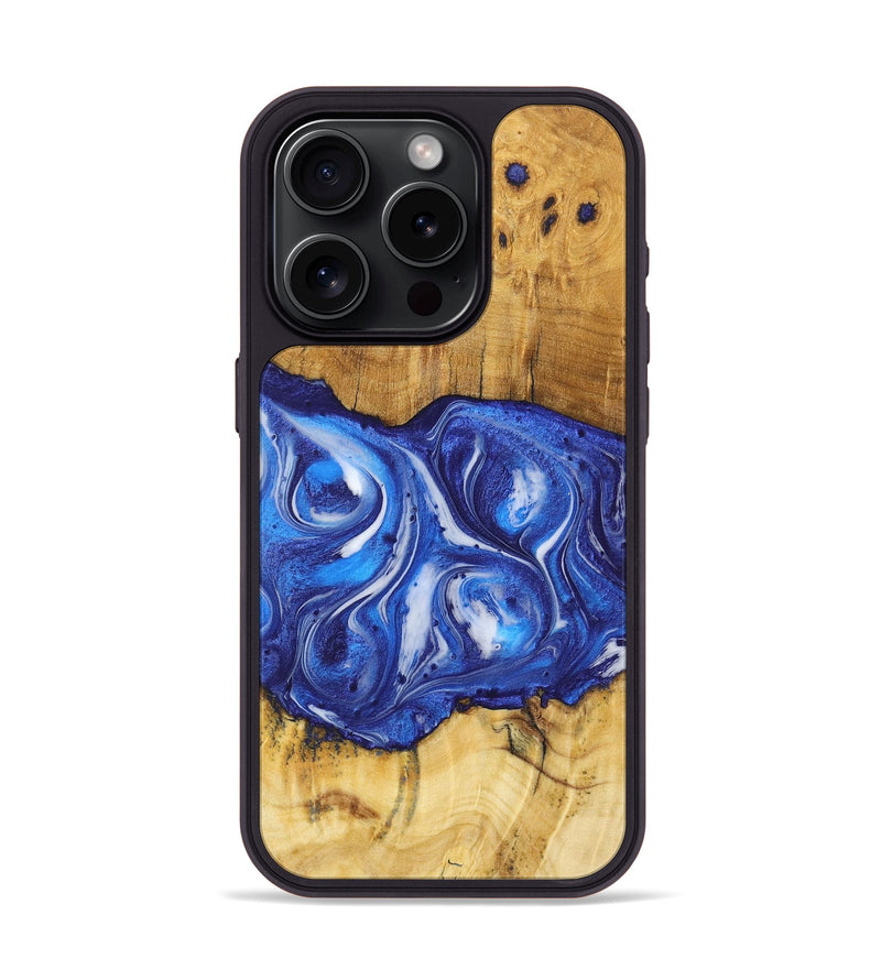 iPhone 15 Pro Wood Phone Case - Ricardo (Blue, 726499)