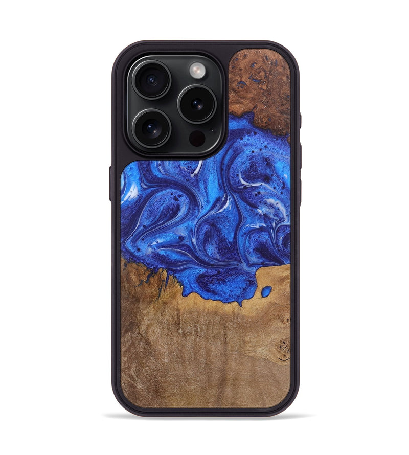 iPhone 15 Pro Wood Phone Case - Kenneth (Blue, 726500)