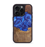 iPhone 16 Pro Wood Phone Case - Kenneth (Blue, 726500)