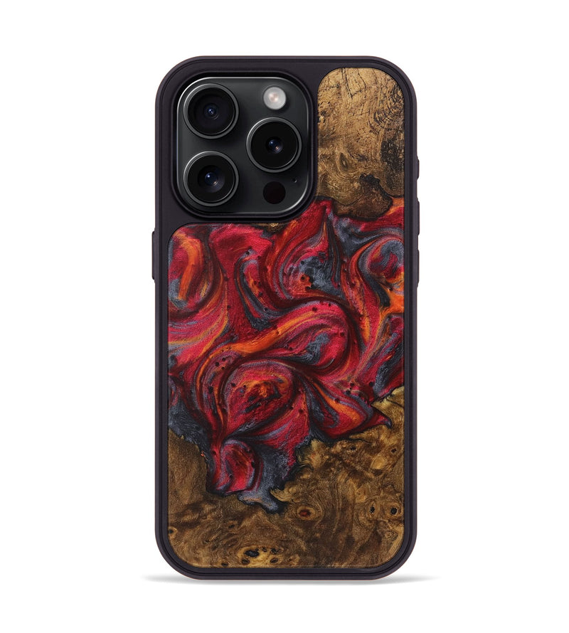 iPhone 15 Pro Wood Phone Case - Latoya (Red, 726507)