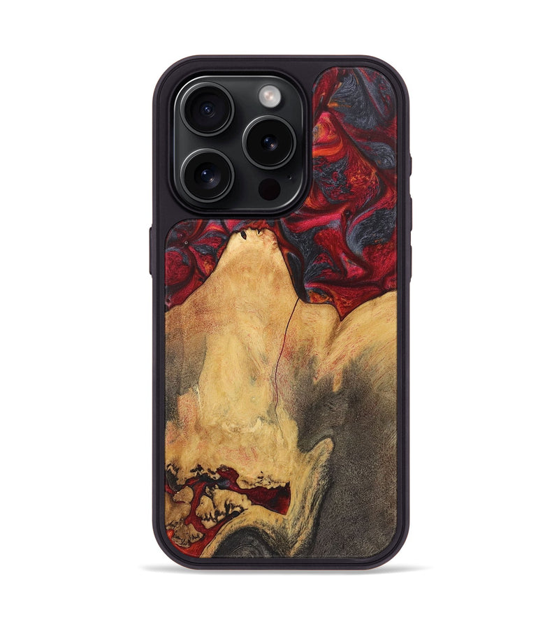 iPhone 15 Pro Wood Phone Case - Sheri (Red, 726514)