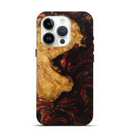 iPhone 15 Pro Wood Live Edge Phone Case - Marlon (Red, 726524)