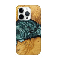 iPhone 15 Pro Wood Live Edge Phone Case - Daisy (Green, 726536)