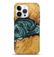 iPhone 15 Pro Max Wood Live Edge Phone Case - Daisy (Green, 726536)