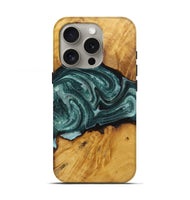 iPhone 16 Pro Wood Live Edge Phone Case - Daisy (Green, 726536)