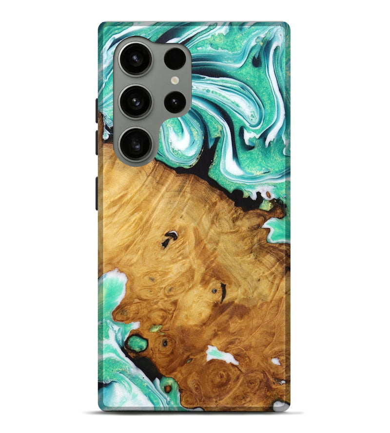 Galaxy S24 Ultra Wood Live Edge Phone Case - Maxine (Green, 726537)