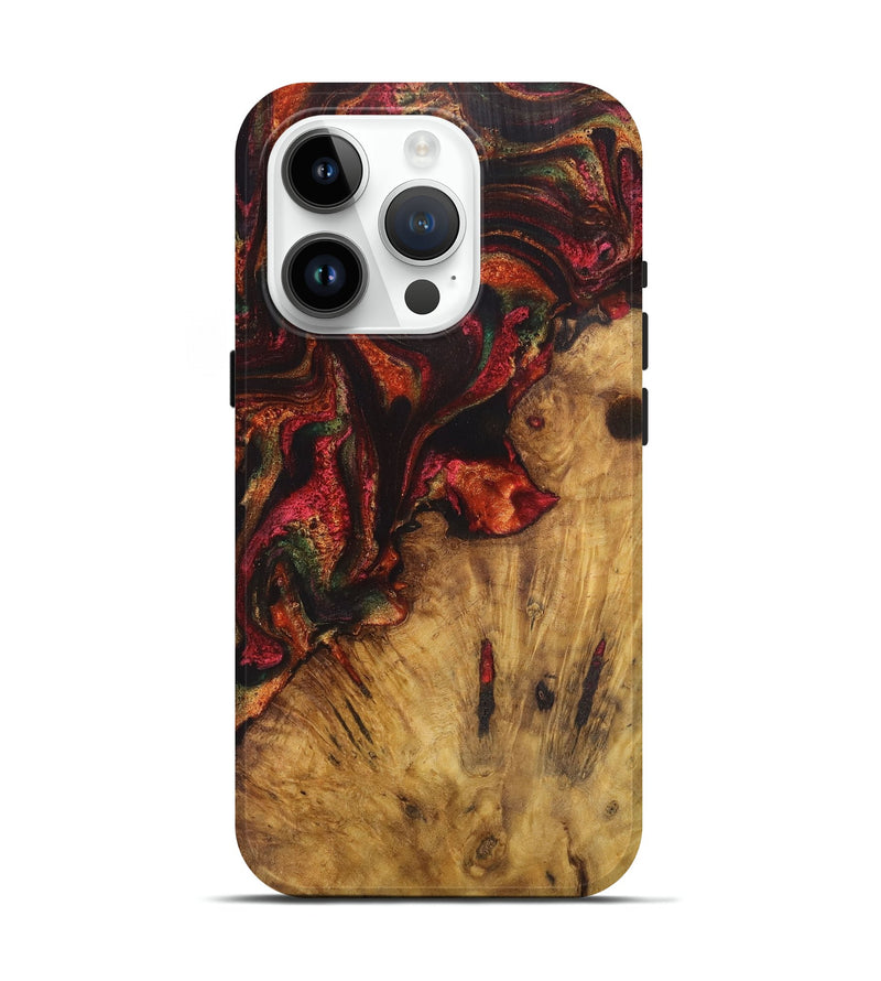 iPhone 15 Pro Wood Live Edge Phone Case - Madison (Red, 726539)