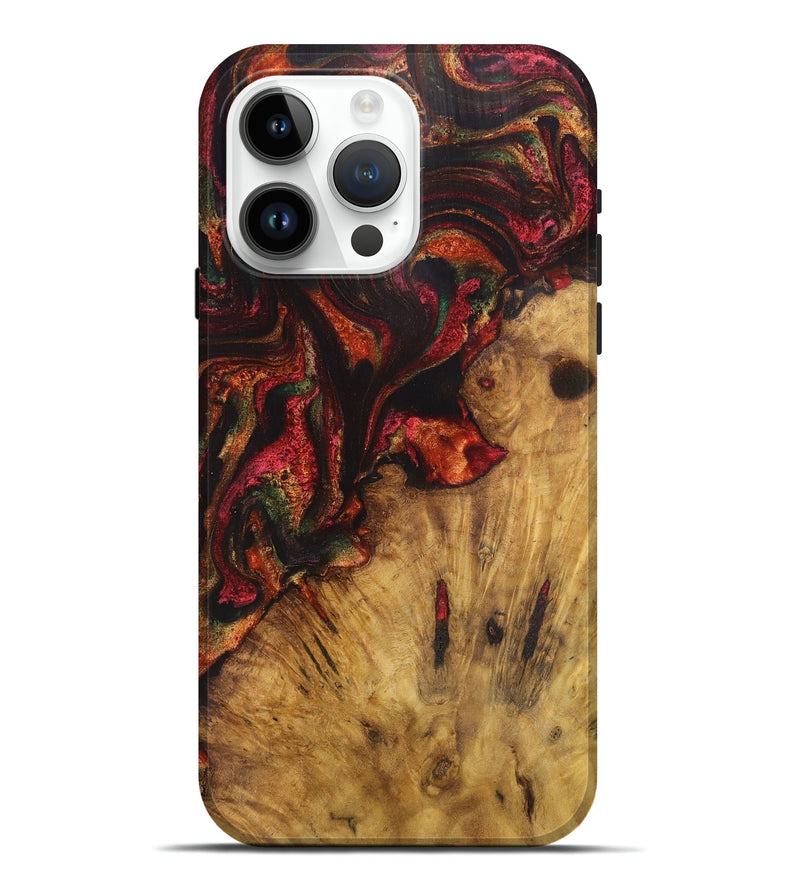 iPhone 15 Pro Max Wood Live Edge Phone Case - Madison (Red, 726539)