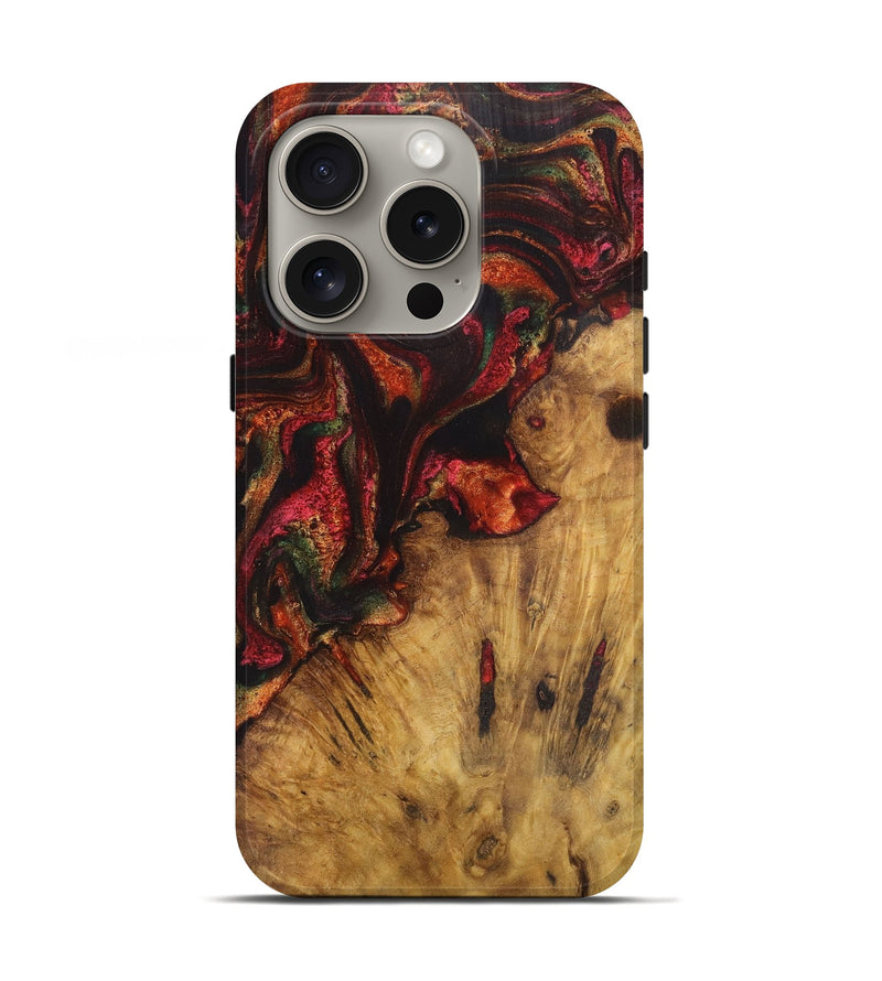 iPhone 16 Pro Wood Live Edge Phone Case - Madison (Red, 726539)