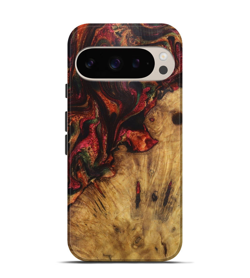 Pixel 9 Pro Wood Live Edge Phone Case - Madison (Red, 726539)