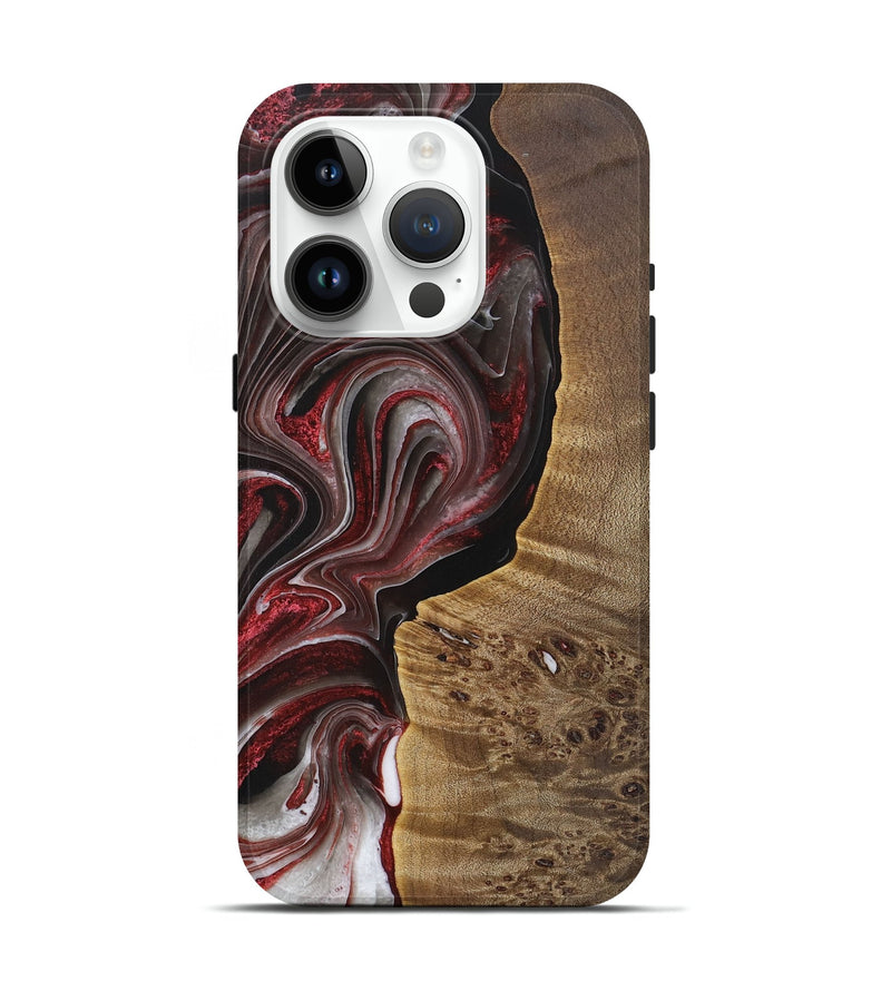 iPhone 15 Pro Wood Live Edge Phone Case - Paxton (Red, 726540)