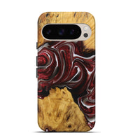 Pixel 9 Pro Wood Live Edge Phone Case - Estelle (Red, 726541)