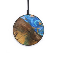 Circle Wood Wireless Charger - Cassidy (Teal & Gold, 726598)